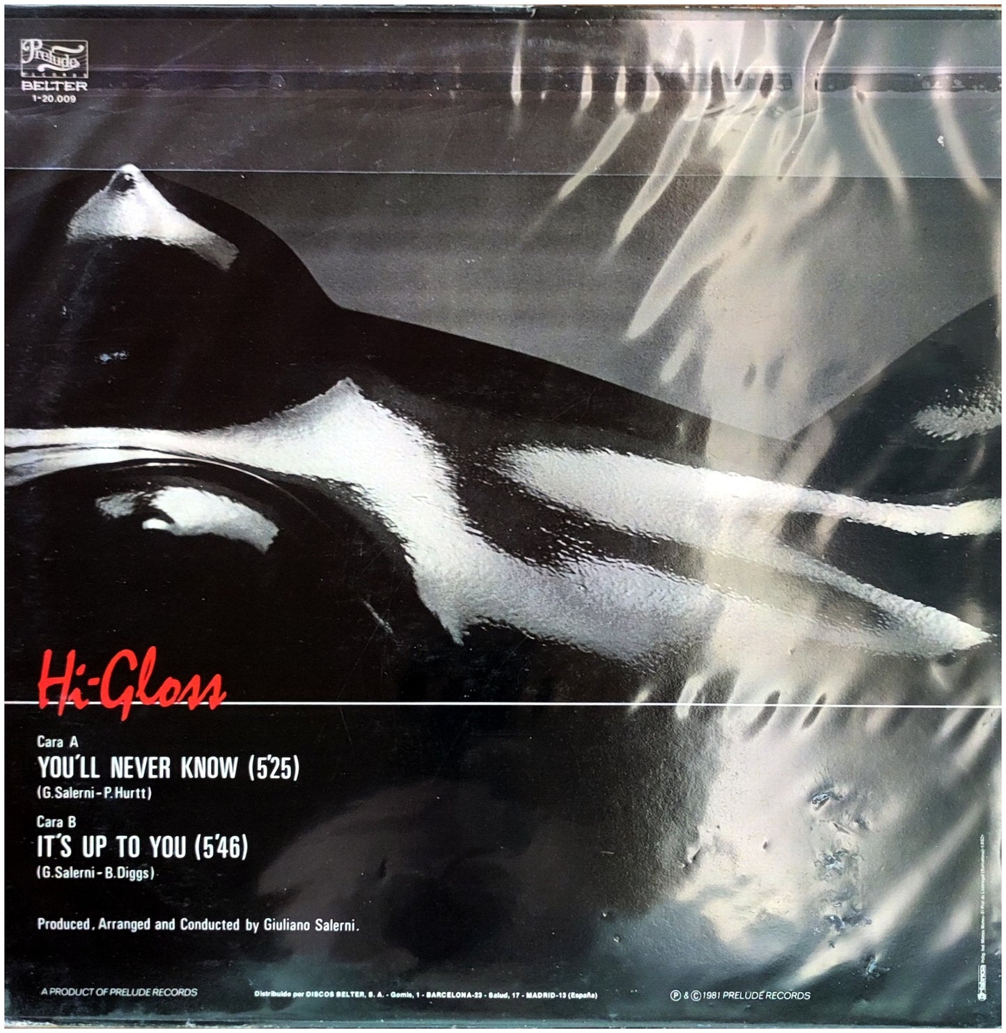 HI-GLOSS - YOU'LL NEVER KNOW | 12" MAXI SINGLE USADO
