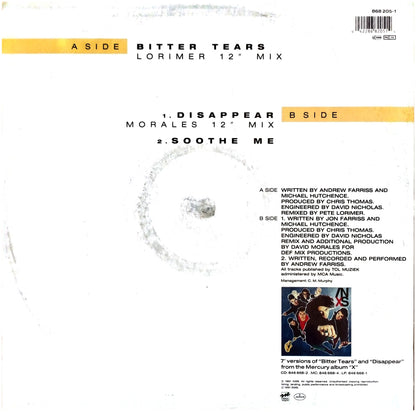 INXS  - BITTER TEARS/DISAPPEAR | 12" MAXI SINGLE USADO