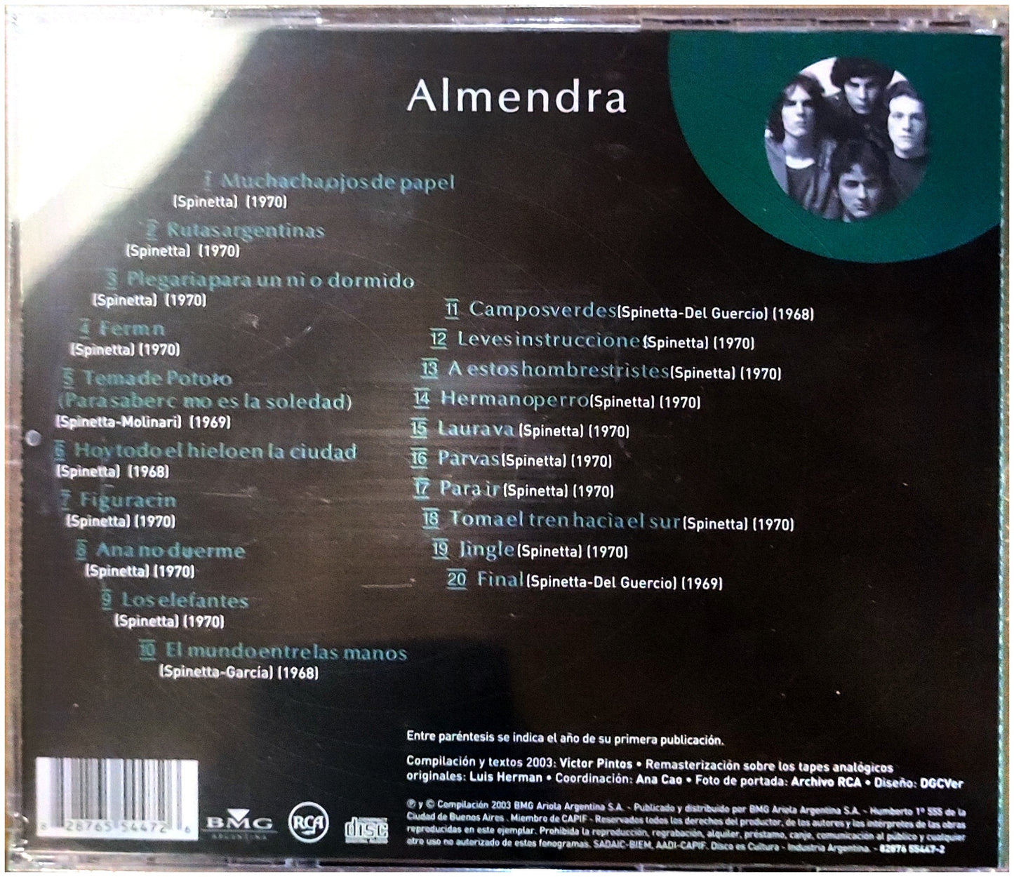 ALMENDRA - INOLVIDABLES RCA: 20 GRANDES EXITOS | CD