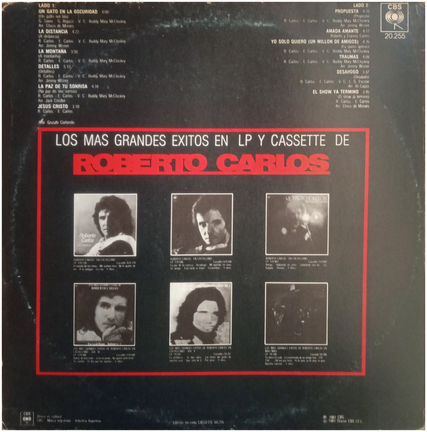 ROBERTO CARLOS - LOS MAS GRANDES EXITOS EN CASTELLANO | VINILO USADO