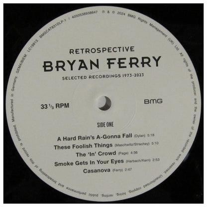 BRYAN FERRY - RETROSPECTIVE: SELECTED RECORDINGS 1973-2023 (2LP) | VINILO