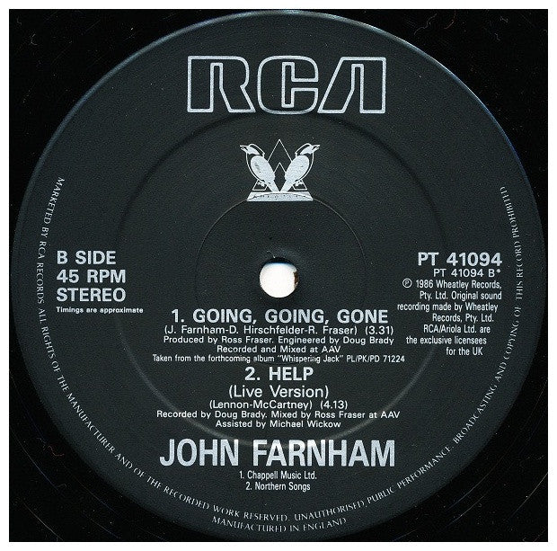 JOHN FARNHAM - YOU'RE THE VOICE | 12" MAXI SINGLE VINILO USADO