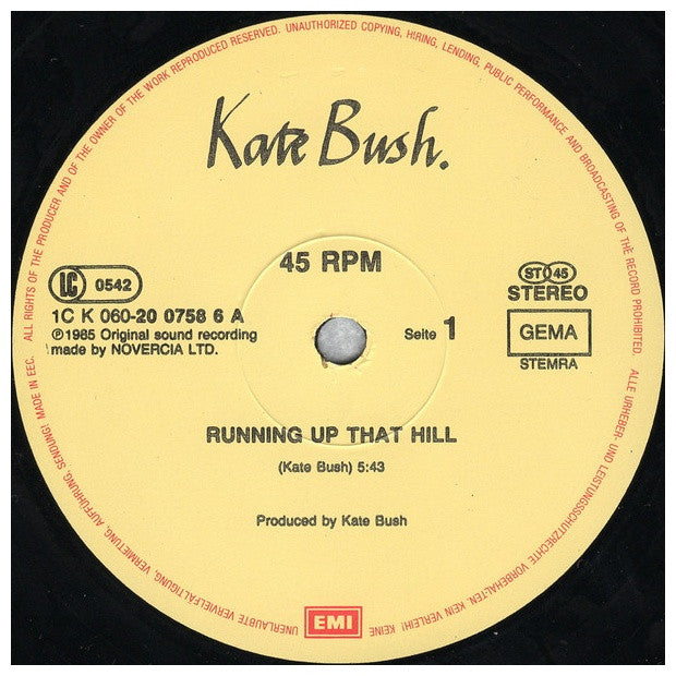 KATE BUSH - RUNNING UP THAT HILL | 12" MAXI SINGLE VINILO USADO