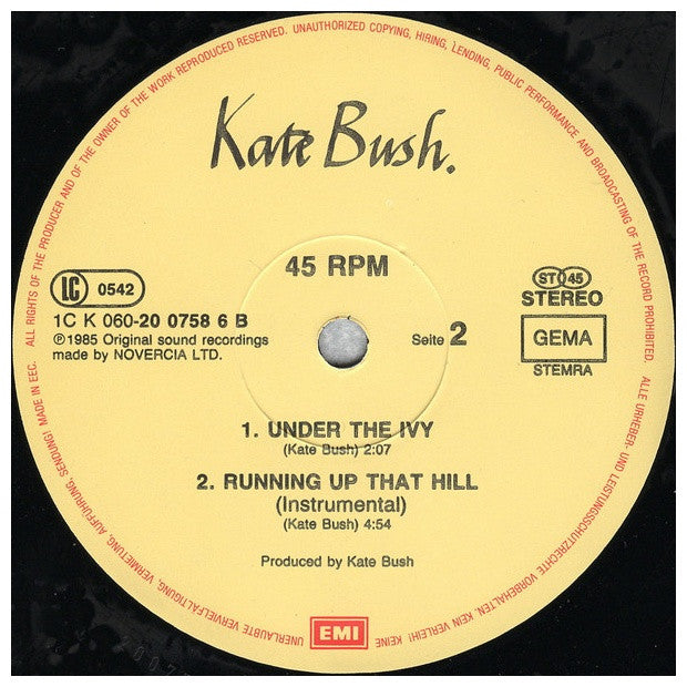 KATE BUSH - RUNNING UP THAT HILL | 12" MAXI SINGLE VINILO USADO