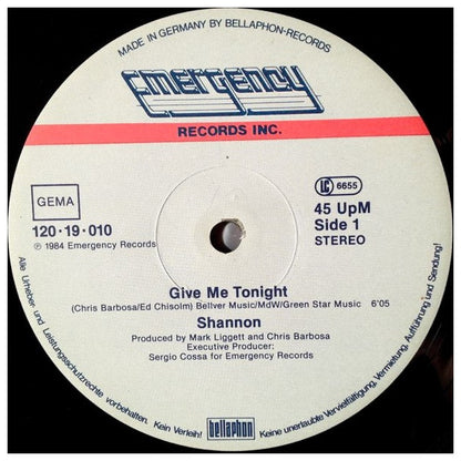 SHANNON - GIVE ME TONIGHT | 12" MAXI SINGLE VINILO USADO