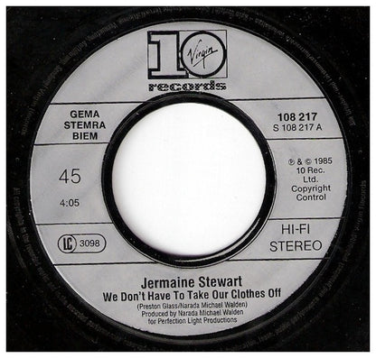 JERMAINE STEWART - WE DON'T HAVE TO TAKE OUR CLOTHES OFF | 7" SINGLE USADO