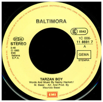 BALTIMORA - TARZAN BOY | 7" SINGLE USADO