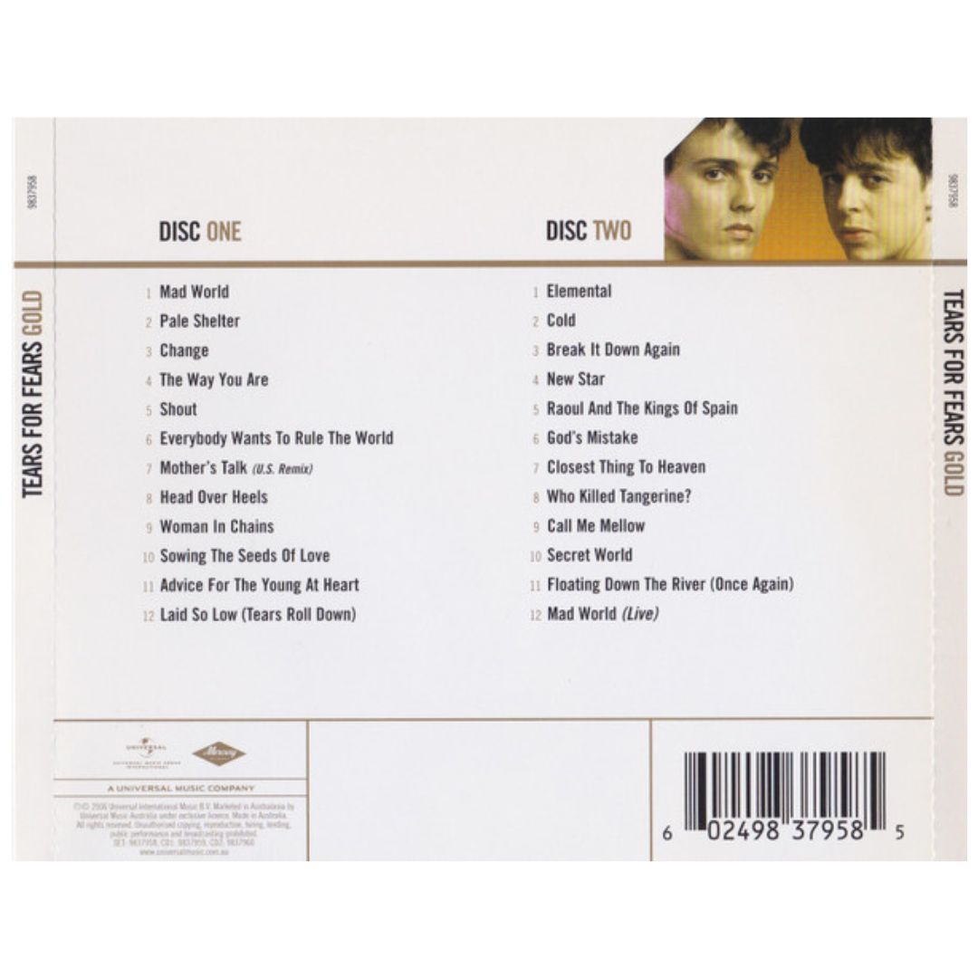 TEARS FOR FEARS - GOLD (2CD) | CD