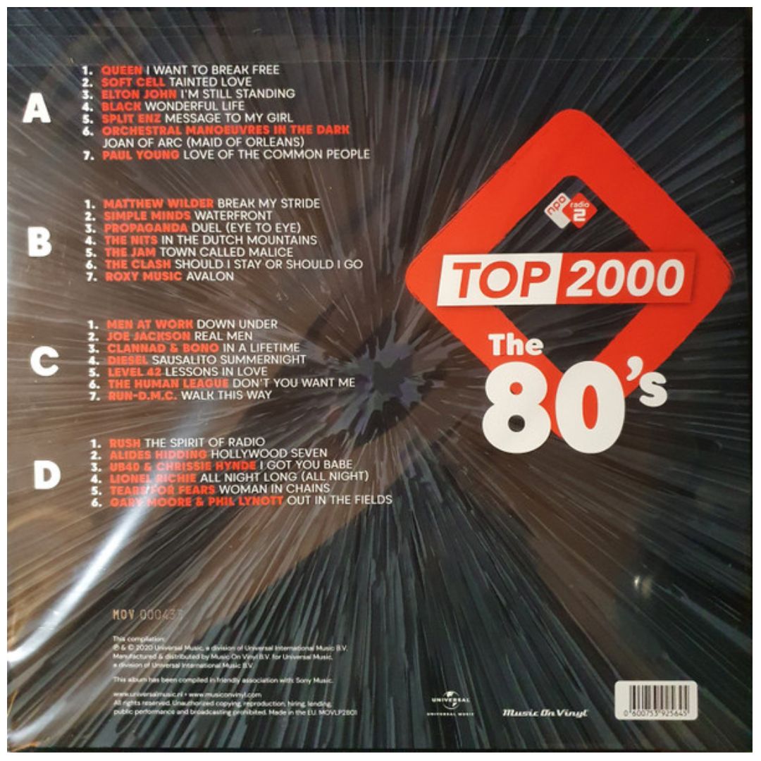 TOP 2000  THE 80S - VARIOS (2LP) | VINILO