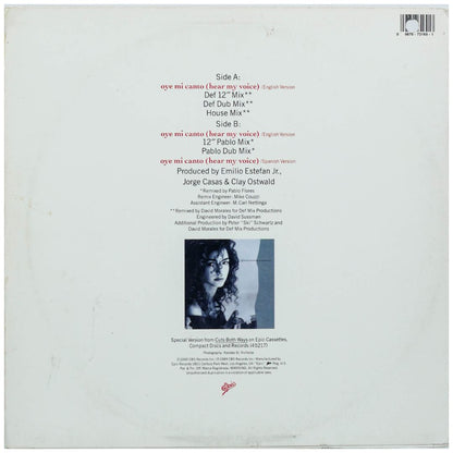 GLORIA ESTEFAN - OYE MI CANTO (HEAR MY VOICE) | 12" MAXI SINGLE USADO