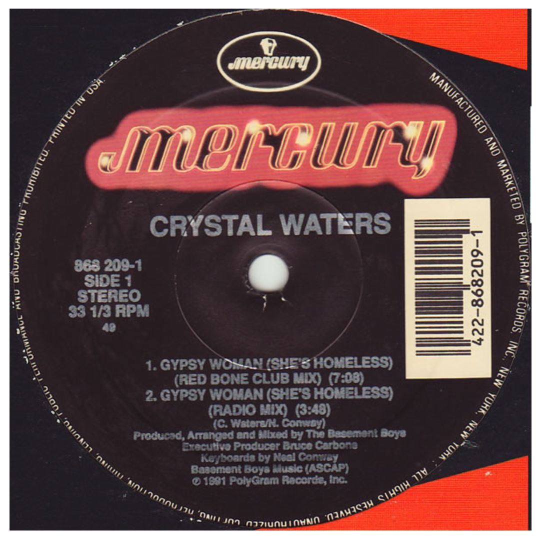 CRYSTAL WATERS  - GYPSY WOMAN  | 12" MAXI SINGLE USADO