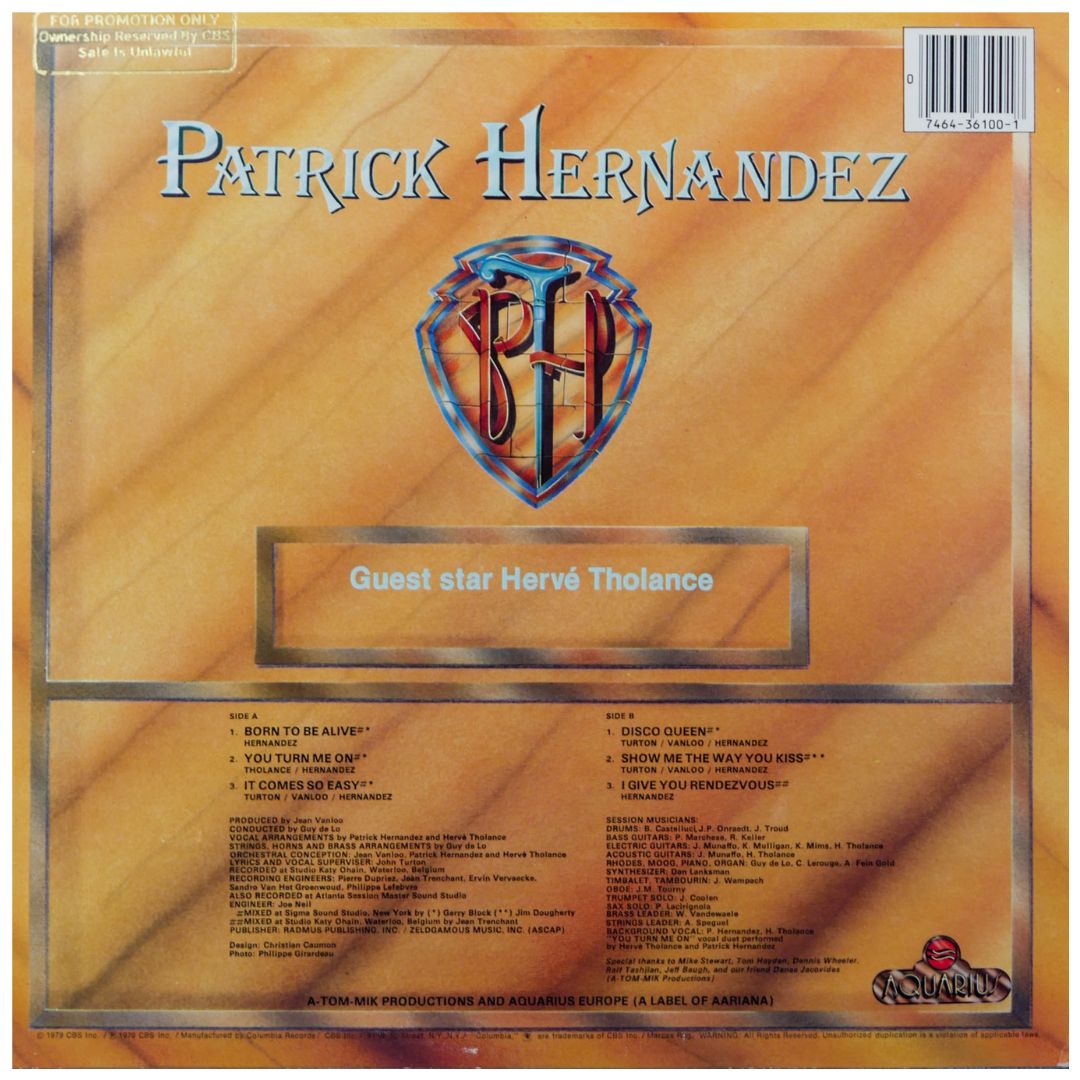 PATRICK HERNANDEZ - BORN TO BE ALIVE | VINILO USADO