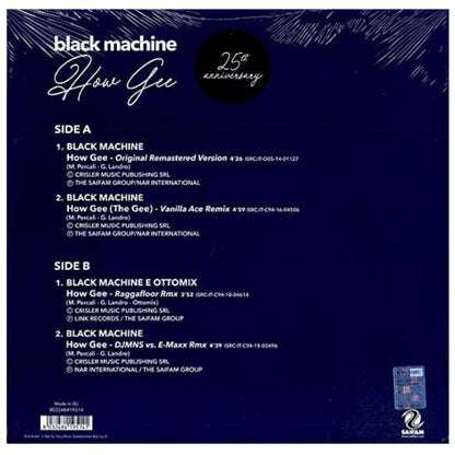 BLACK MACHINE - HOW GEE | 12" MAXI SINGLE VINILO