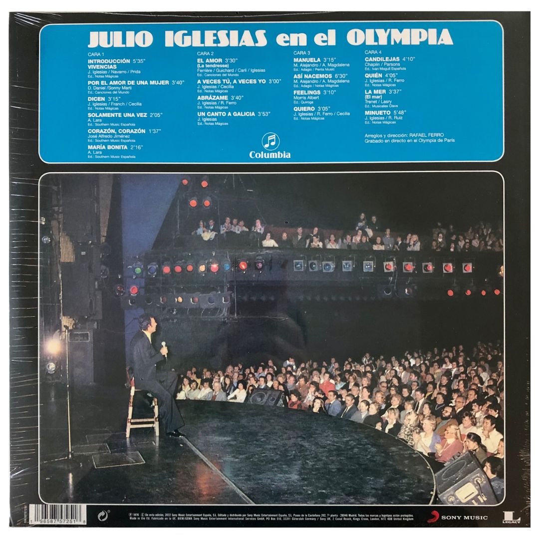 JULIO IGLESIAS - EN EL OLYMPIA (2LP) | VINILO