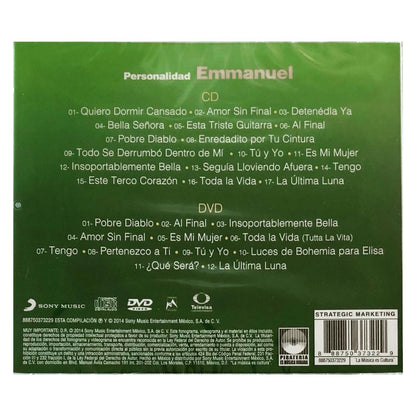 EMMANUEL - PERSONALIDAD GRANDES EXITOS (CD+DVD) | CD