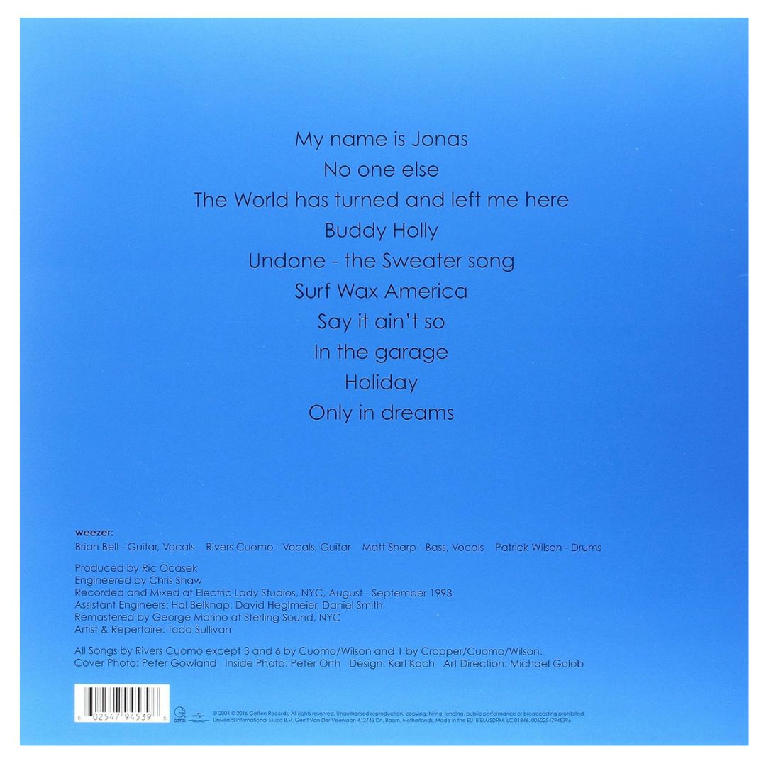WEEZER - WEEZER (BLUE ALBUM) | VINILO