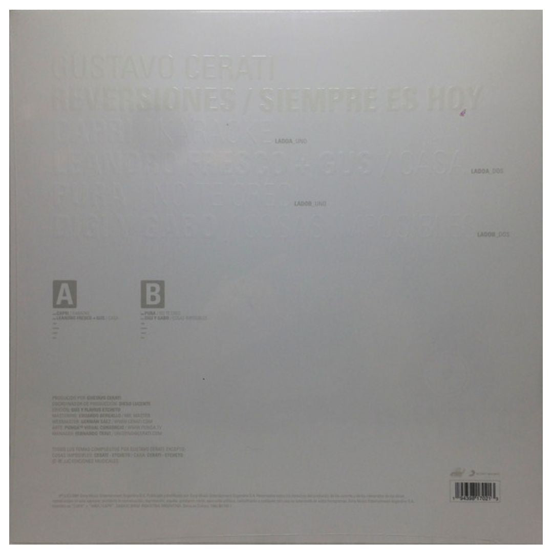 GUSTAVO CERATI - SIEMPRE ES HOY: REVERSIONES |  VINILO