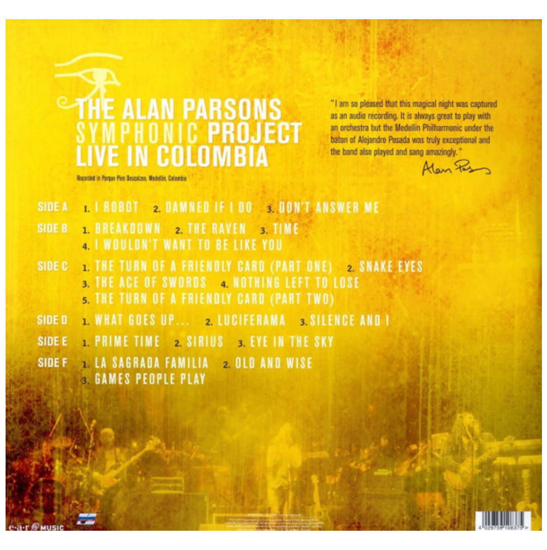 ALAN PARSONS - LIVE IN COLOMBIA (3LP) | VINILO