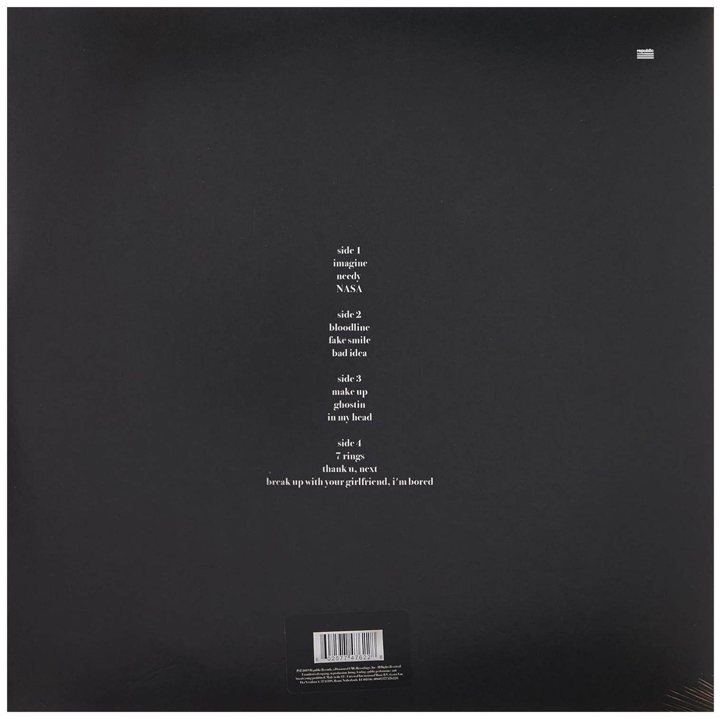 ARIANA GRANDE - THANK U, NEXT (2LP) | VINILO