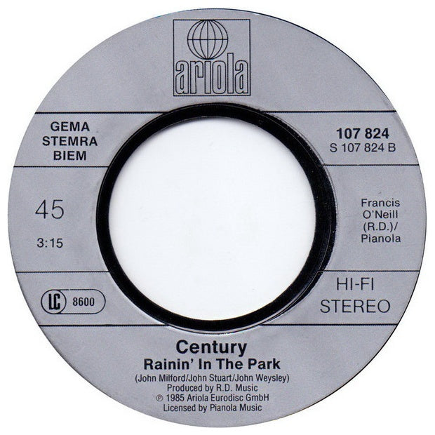 CENTURY - LOVER WHY | 7" SINGLE VINILO USADO