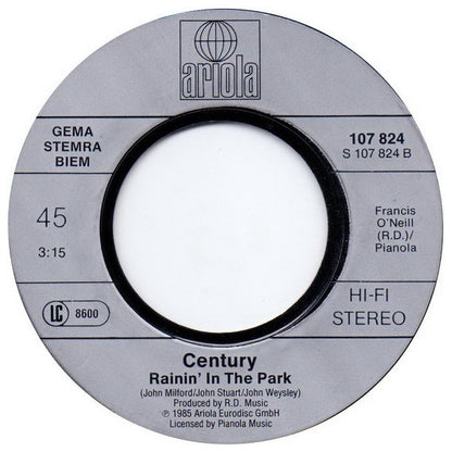 CENTURY - LOVER WHY | 7" SINGLE VINILO USADO