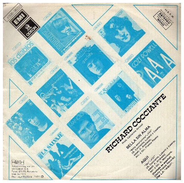 RICHARD COCCIANTE - BELLA SIN ALMA | 7" SINGLE VINILO USADO