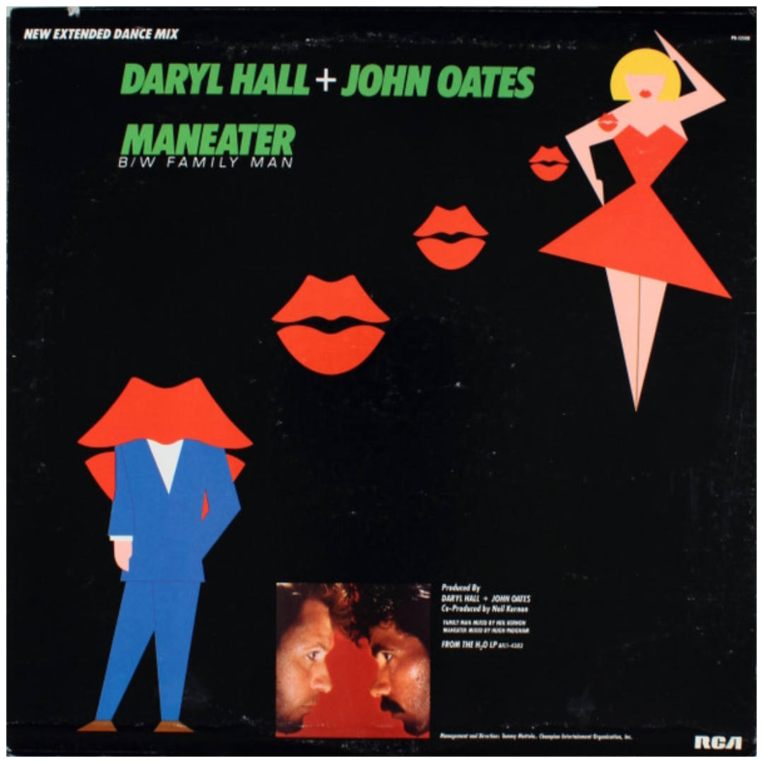 DARYL HALL & JOHN OATES - FAMILY MAN/MANEATER | 12" MAXI SINGLE VINILO