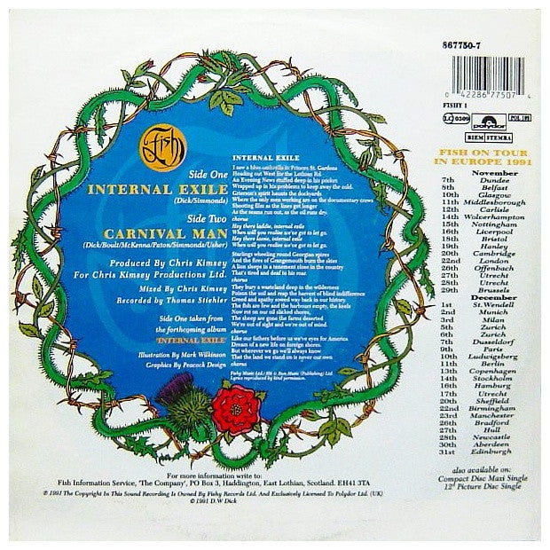 FISH - INTERNAL EXILE | 7" SINGLE USADO