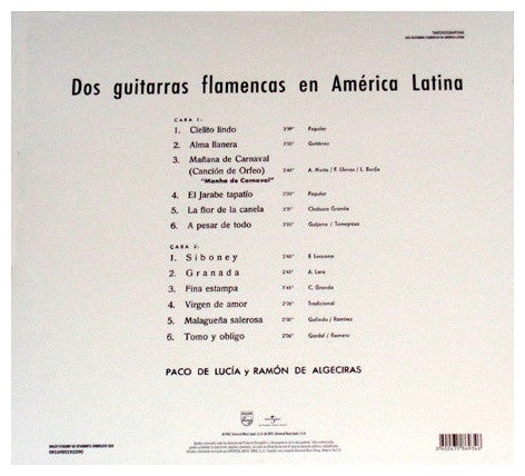 PACO DE LUCIA - DOS GUITARRAS FLAMENCAS EN AMERICA LATINA | VINILO