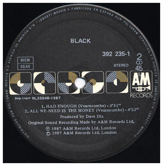 BLACK - WONDERFUL LIFE | 12" MAXI SINGLE VINILO USADO