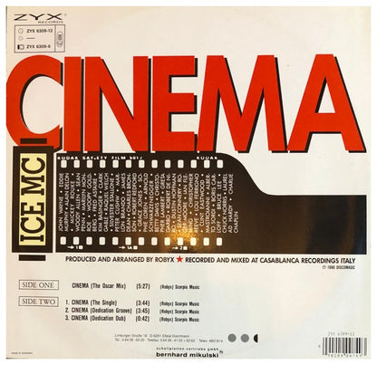 ICE MC - CINEMA | 12" MAXI SINGLE USADO