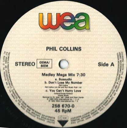 PHIL COLLINS - TAKE ME HOME/MEGAMIX | 12" MAXI SINGLE VINILO USADO