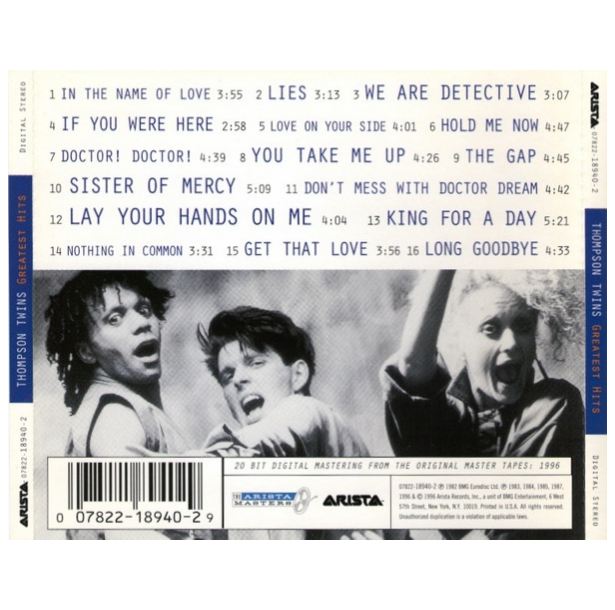 THOMPSON TWINS - GREATEST HITS | CD