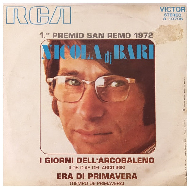 NICOLA DI BARI - I GIORNI DELL'ARCOBALENO | 7" SINGLE USADO