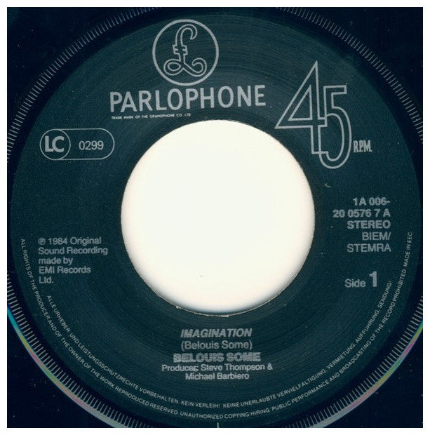 BELOUIS SOME - IMAGINATION | 7" SINGLE USADO