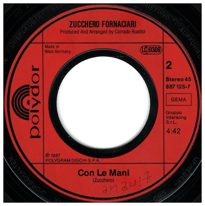 ZUCCHERO FORNACIARI - SENZA UNA DONNA | 7" SINGLE USADO