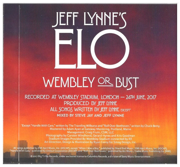 JEFF LYNNE'S ELO - WEMBLEY OR BUST LIVE AT WEMBLEY (2CD) | CD