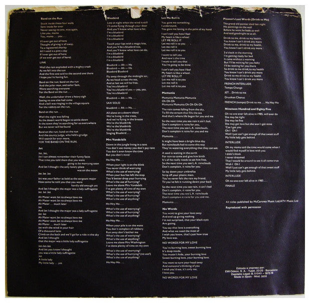 PAUL McCARTNEY & WINGS - BAND ON THE RUN | VINILO USADO