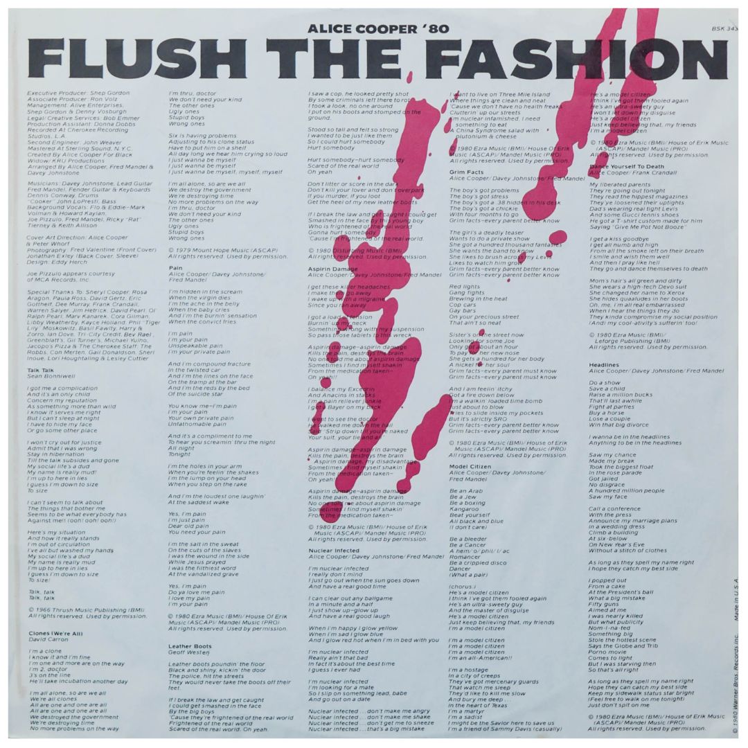 ALICE COOPER - FLUSH THE FASHION | VINILO USADO