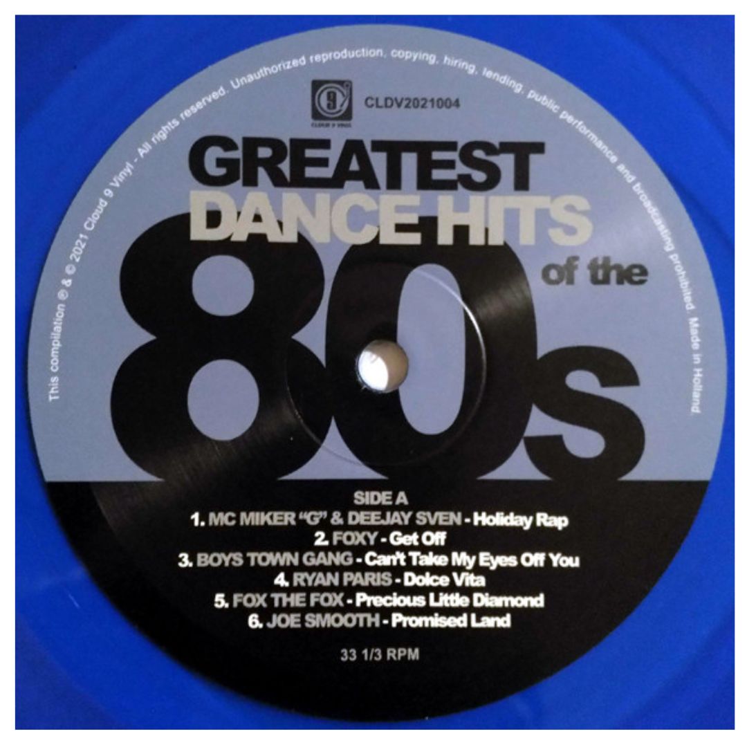 GREATEST DANCE HITS OF THE 80"S - VARIOUS (BLUE VINYL) | VINILO