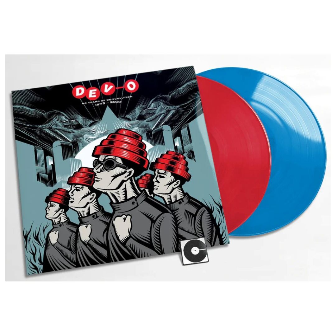 DEVO - 50 YEARS OF DE-EVOLUTION 1973-2023 (RED & BLUE VINYL) (2LP) | VINILO
