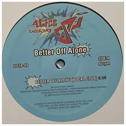 ALICE DEEJAY - BETTER OFF ALONE | 12" MAXI SINGLE VINILO