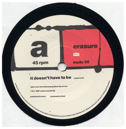 ERASURE - IT DOESN'T HAVE TO BE | 7" SINGLE VINILO USADO