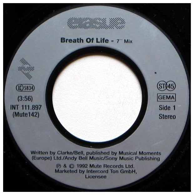 ERASURE - BREATH OF LIFE | 7" SINGLE VINILO USADO