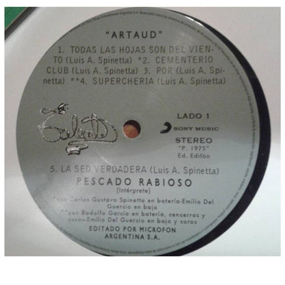 PESCADO RABIOSO - ARTAUD (SHAPED COVER) | VINILO