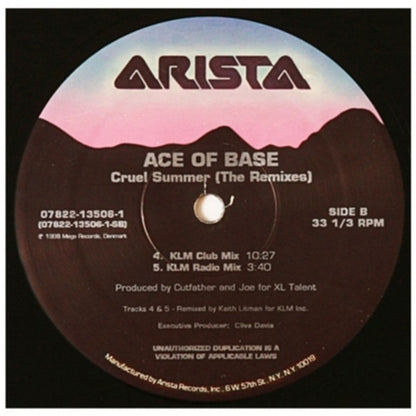 ACE OF BASE - CRUEL SUMMER | 12" MAXI SINGLE VINILO