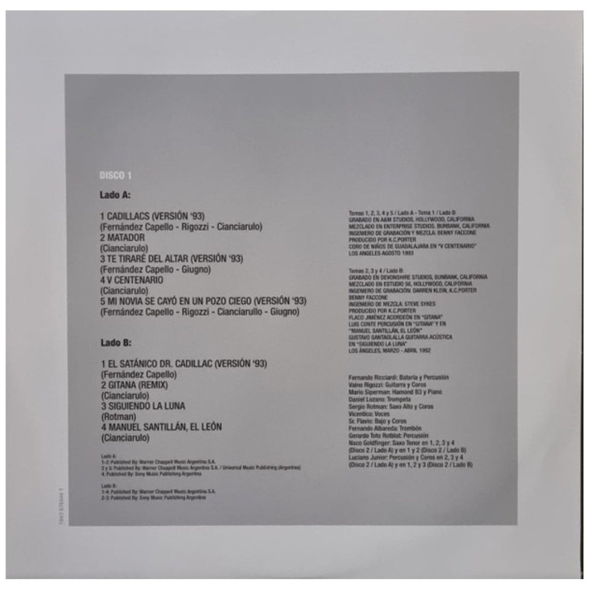LOS FABULOSOS CADILLACS - VASOS VACIOS (2LP) | VINILO