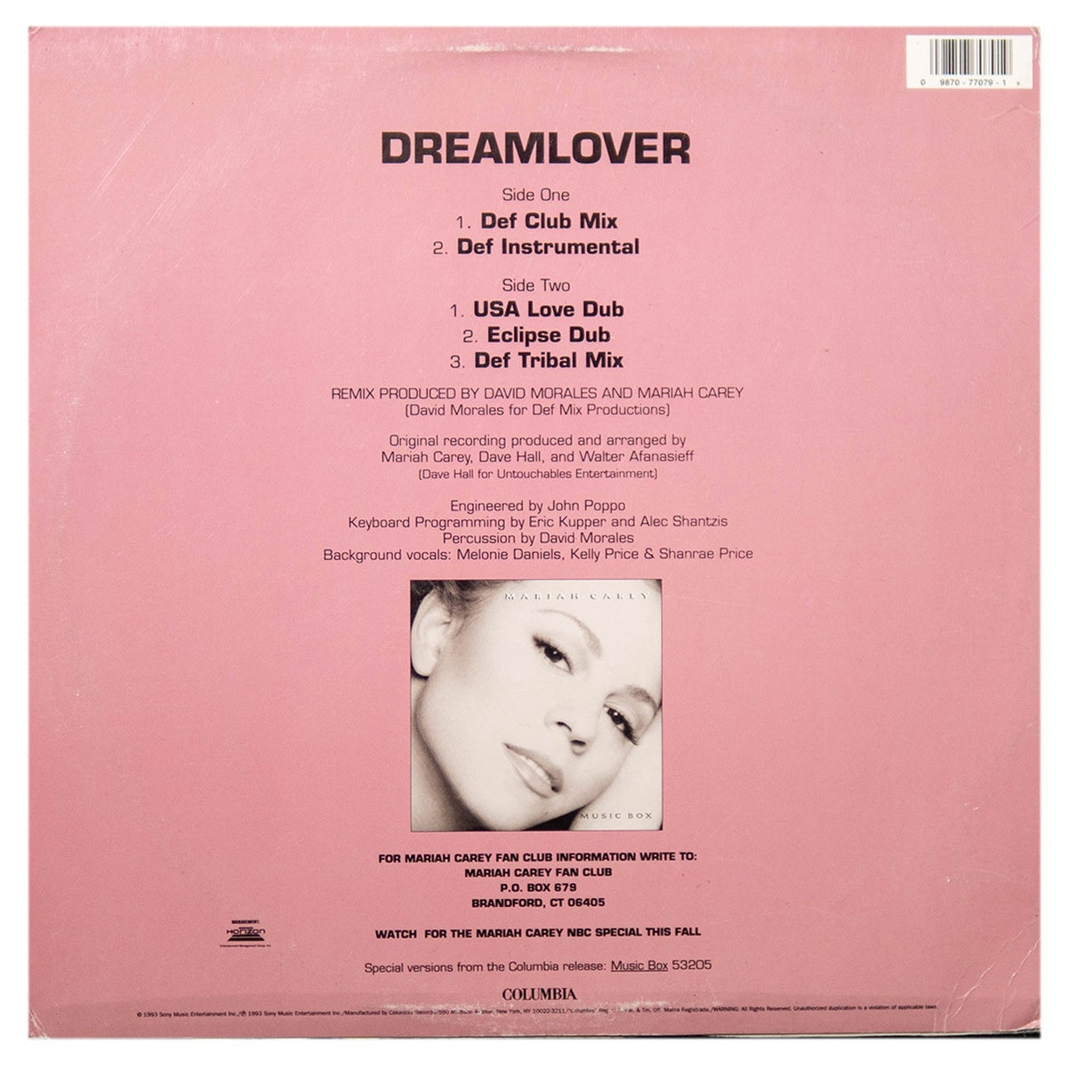 MARIAH CAREY - DREAMLOVER | 12" MAXI SINGLE USADO