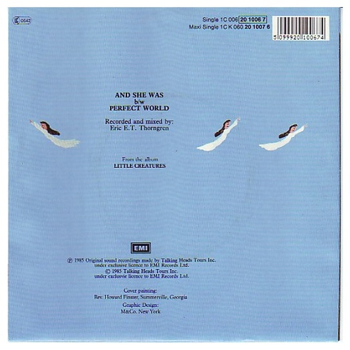 TALKING HEADS - AND SHE WAS | 7'' SINGLE VINILO USADO
