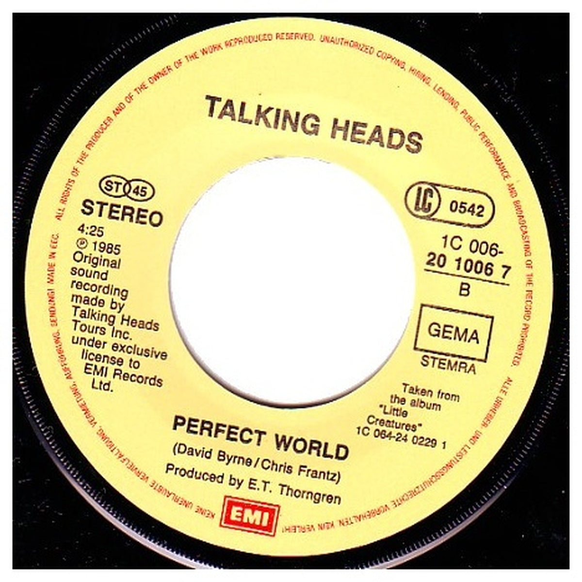 TALKING HEADS - AND SHE WAS | 7'' SINGLE VINILO USADO